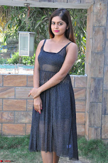 Pragya Nayan New Fresh Telugu Actress Stunning Transparent Black Deep neck Dress ~  Exclusive Galleries 002