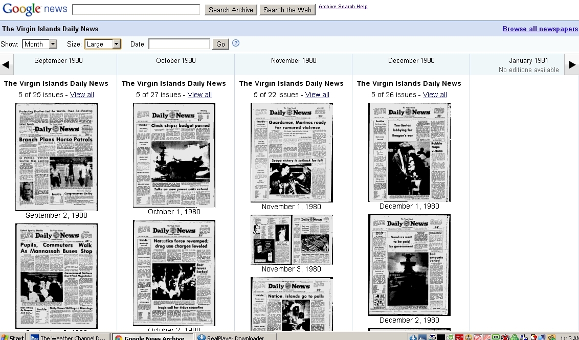 St ThomasSt John * Remembering All Ah We * V.I. Daily News in Google