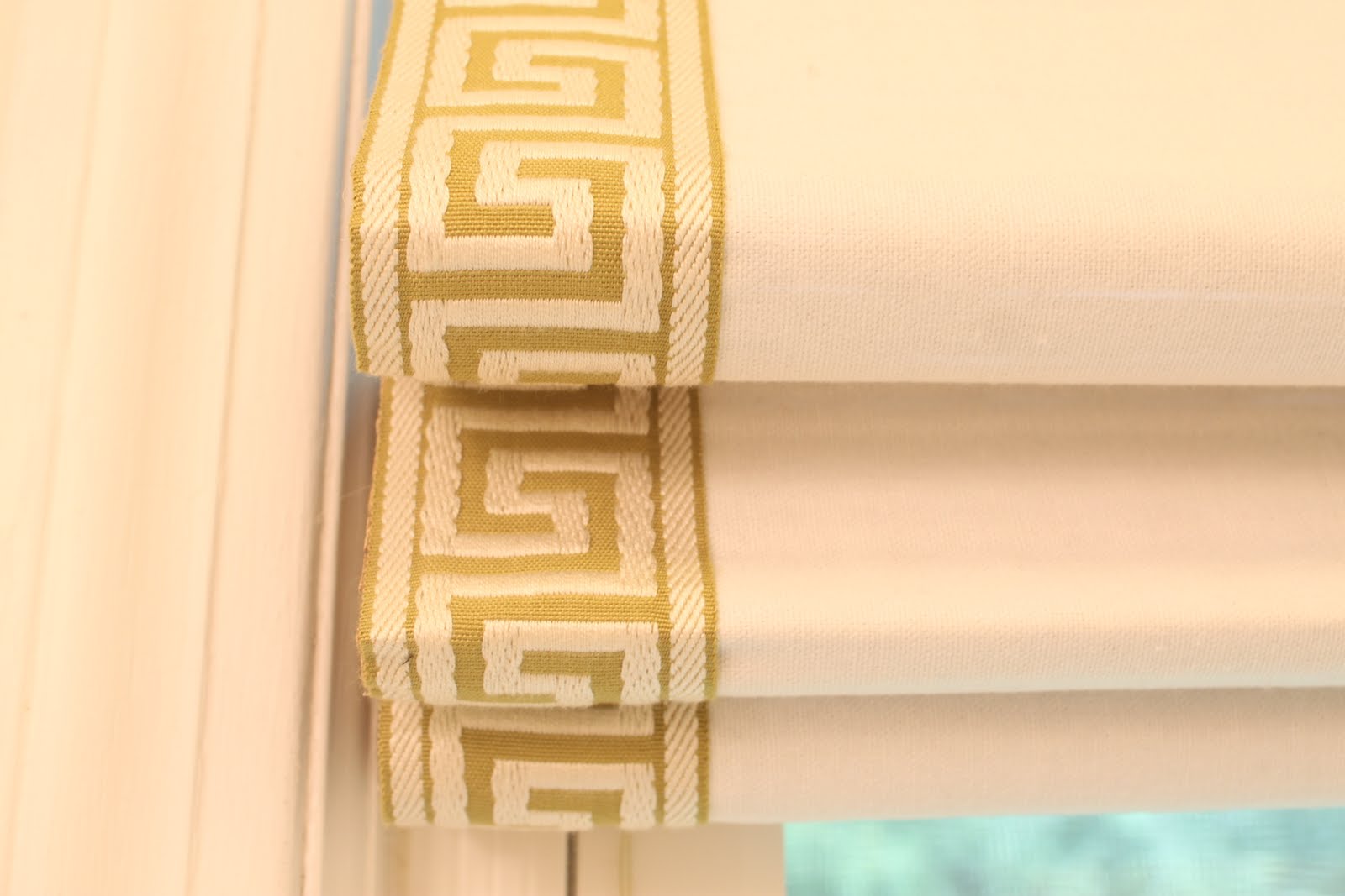 Green Street DIY Greek Key Roman Shade