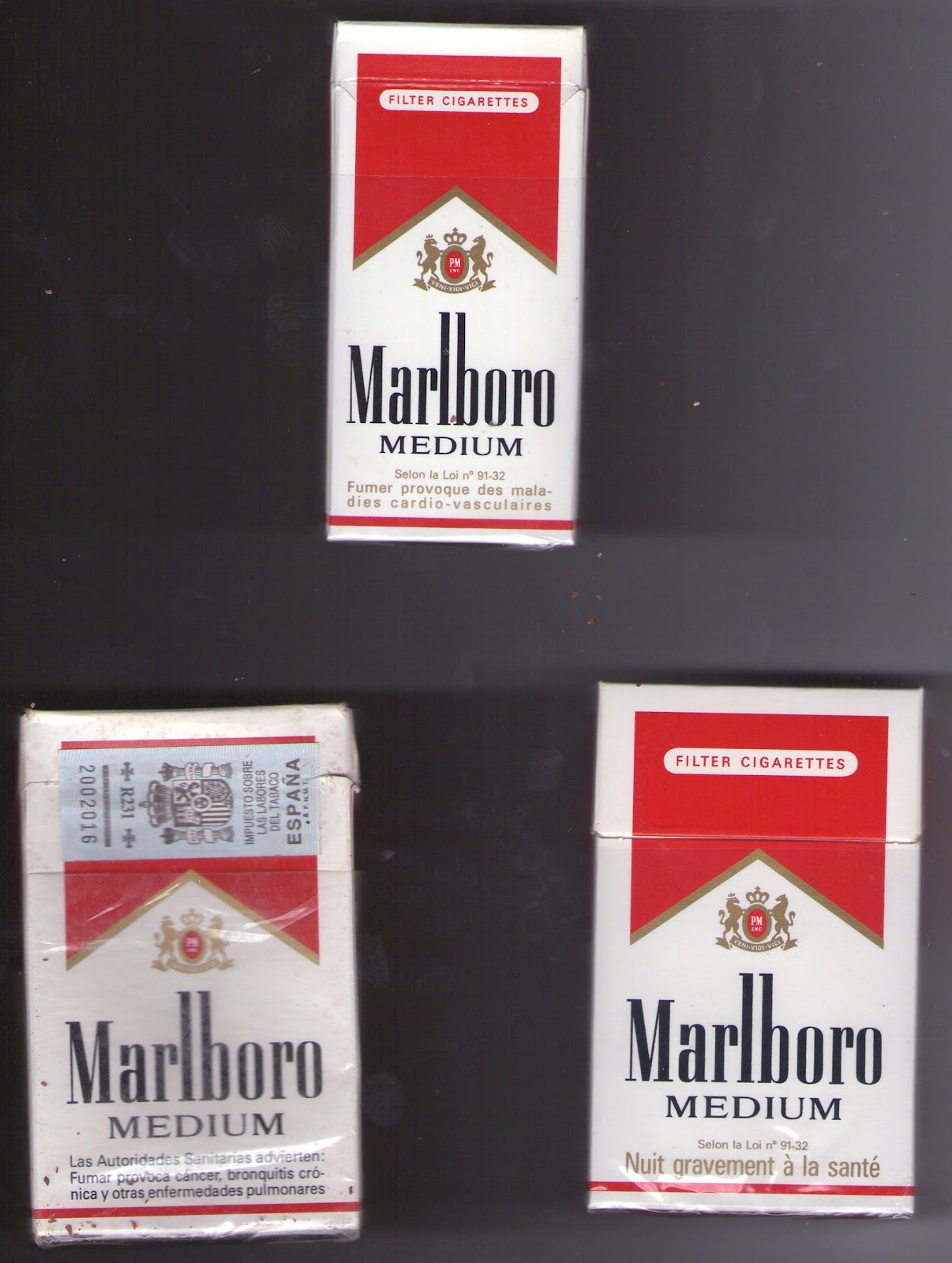 Ma Collection de paquets de cigarettes MARLBORO