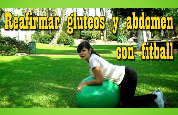 reafirmnar gluteos y abdomen con fitball