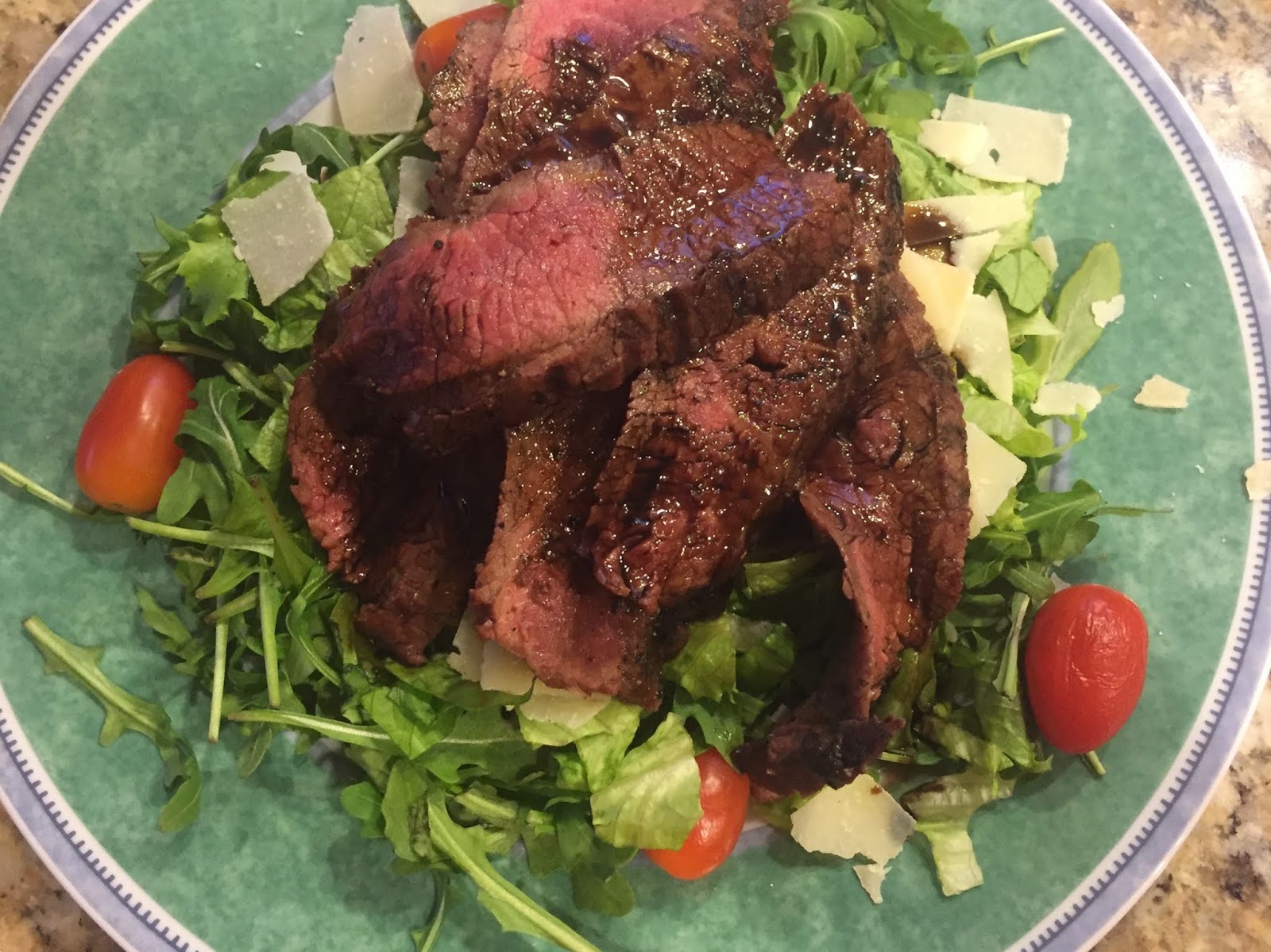 Al's Recipe Reviews Tagliata of Flank Steak with Arugula and Shaved
