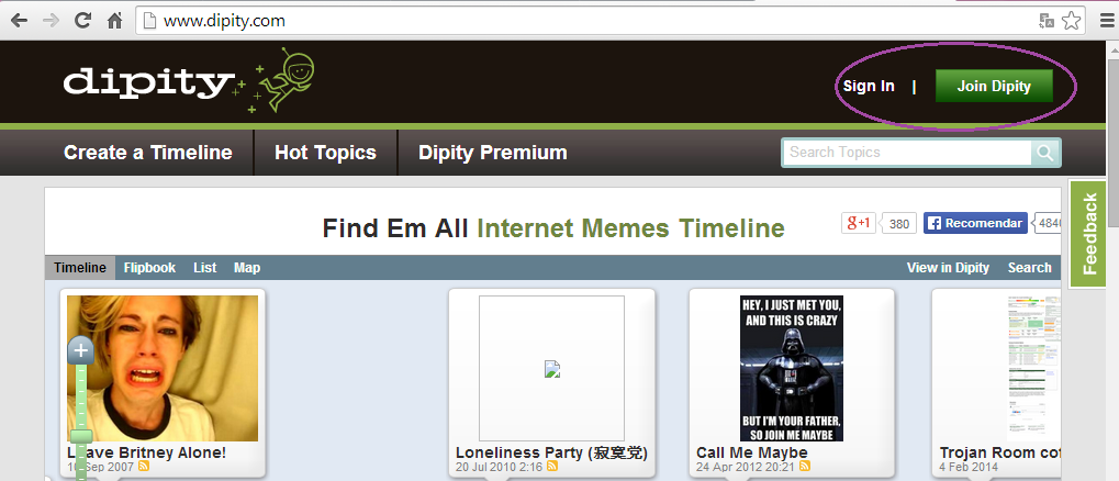 Blogfolio de Morales Cintia: Dipity: Linea de tiempo