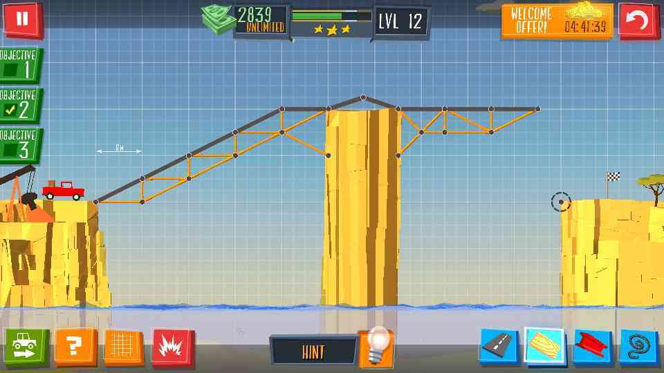 Build a Bridge Level 130 Solved, 3 Star Walk Through Gamers Amatir