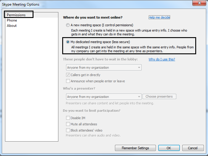Meeting Option Does Not Update Skype For Meeting Invite UC Now