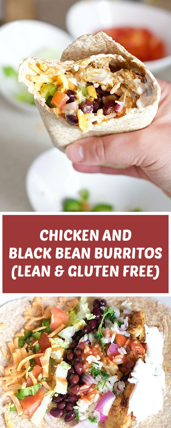 Chicken and Black Bean Burritos (Lean & Gluten Free)