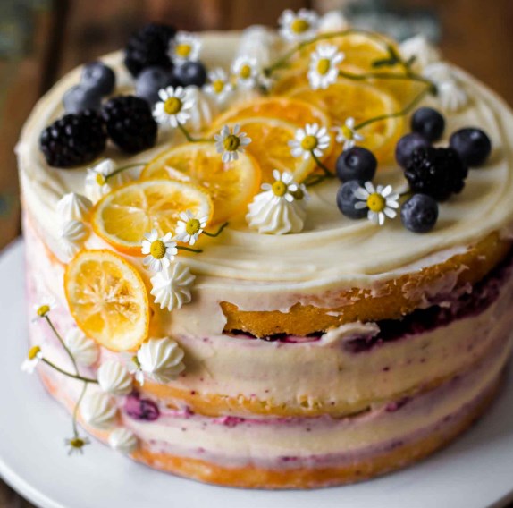 LEMON BLUEBERRY CAKE #partycake #dessert