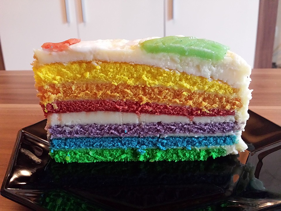 Kuchen &amp; Torten Rezepte: Regenbogentorte