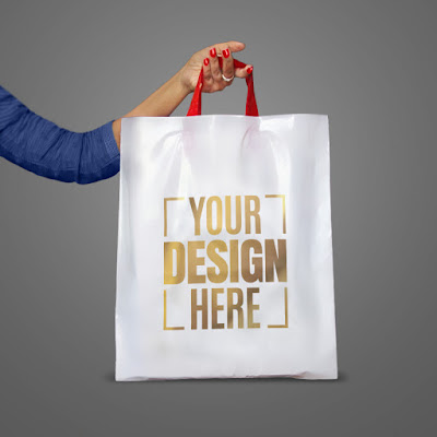 10 X 12 Golden Color Screen Printing Carry Bags Online