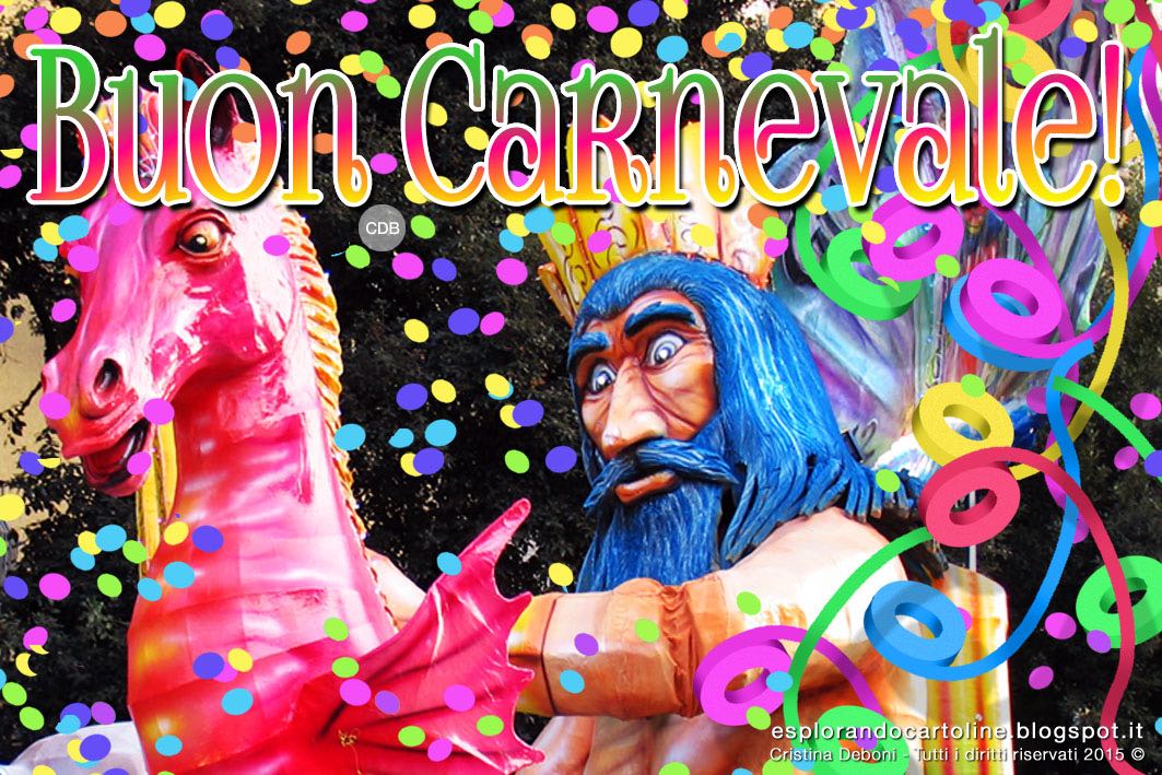 Esplorando Cartoline CDB Cartolina Auguri di BUON CARNEVALE! Con