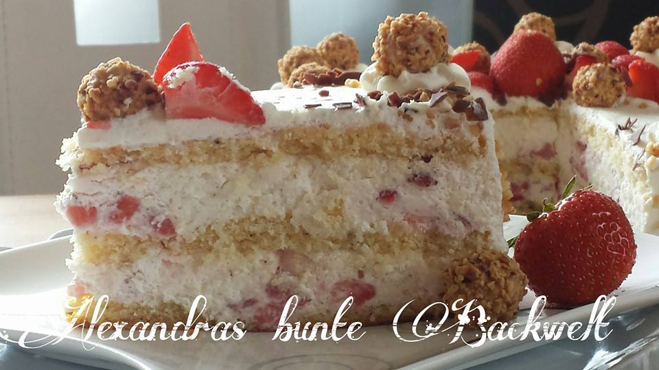Erdbeer-Giotto-Sahne Torte