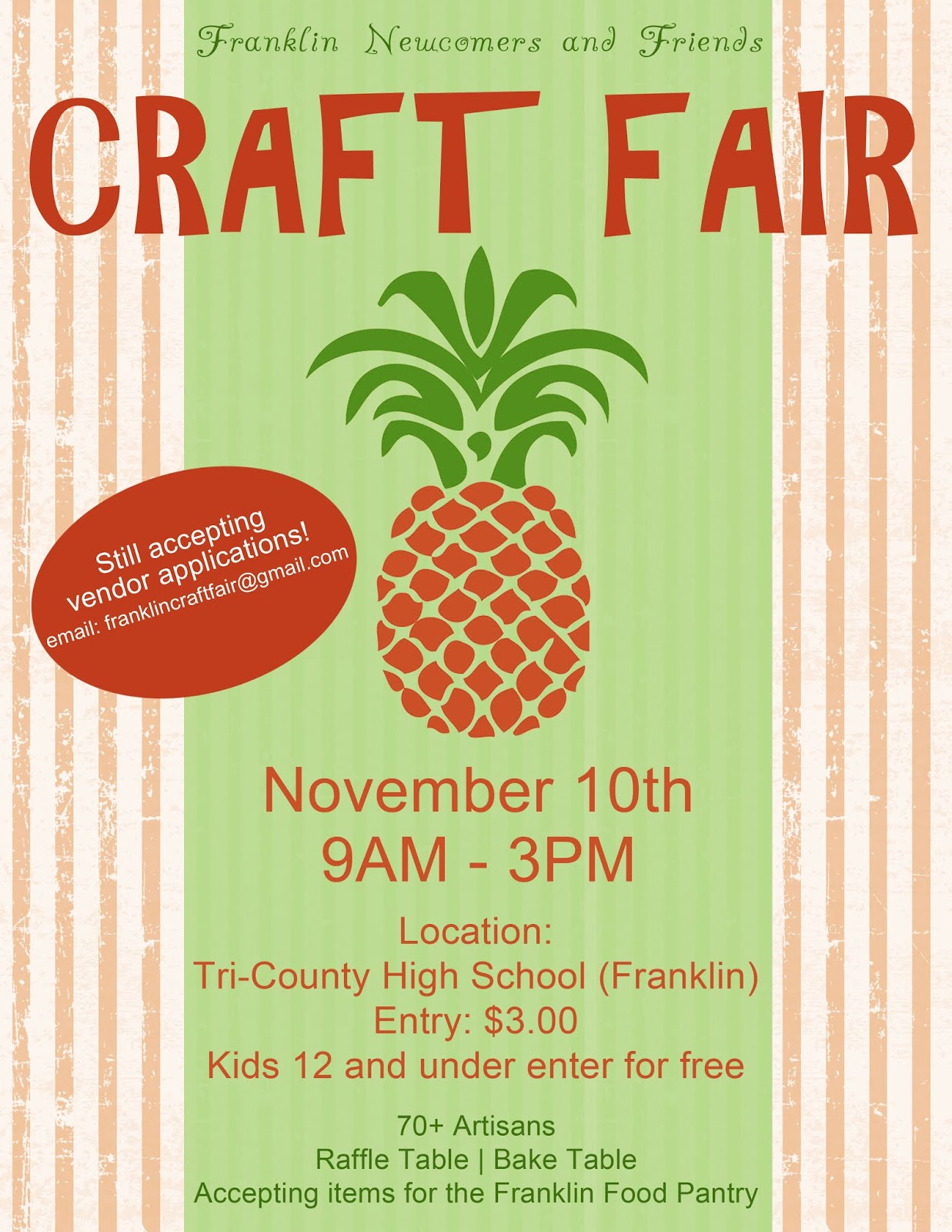 Franklin Matters 45th Annual Craft Fair Nov 10
