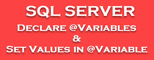 SQL Server - How to Declare Variables and Set Values in Variable