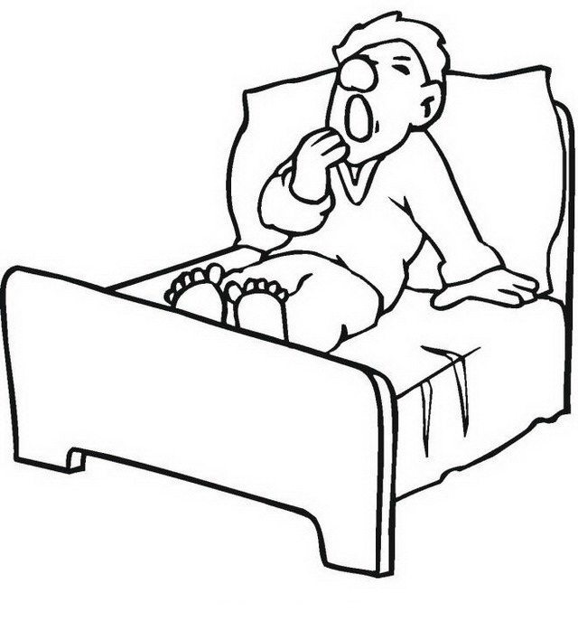 Клипарт спящий мужчина. Раскраска девочка проснулась. Дремота. Храпит рисунок. Сон клипарт.