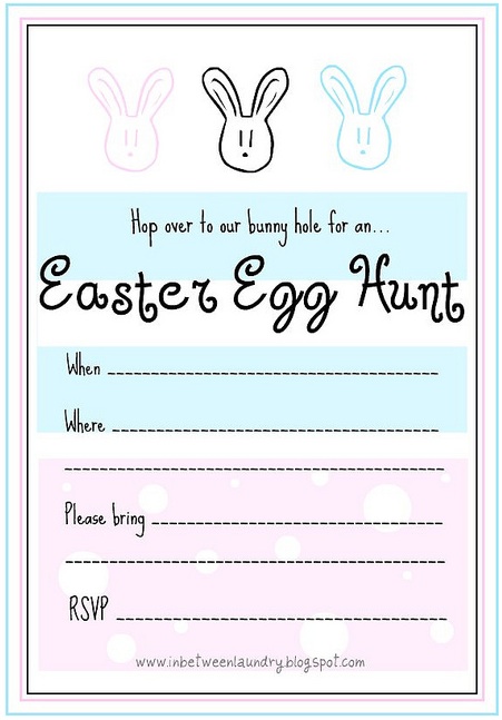 Free Printable Easter Egg Hunt Invitation Templates Coloring And Malvorlagan
