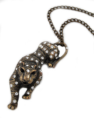 leopard pendant necklace