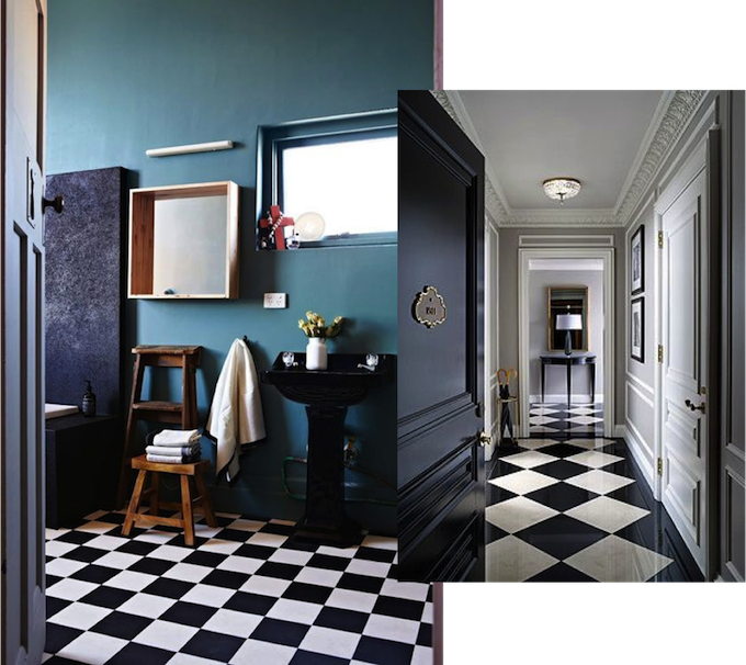 suelos blanco y negro