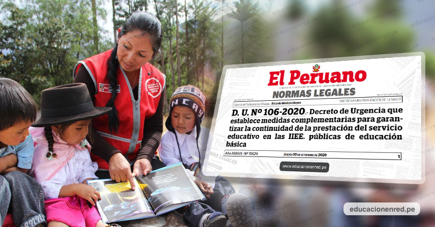 MINEDU contratará internet y plan de telefonía para docentes de colegios públicos (D. U. N° 106-2020) MINEDU contratará internet y plan de telefonía para docentes de colegios públicos (D. U. N° 106-2020)