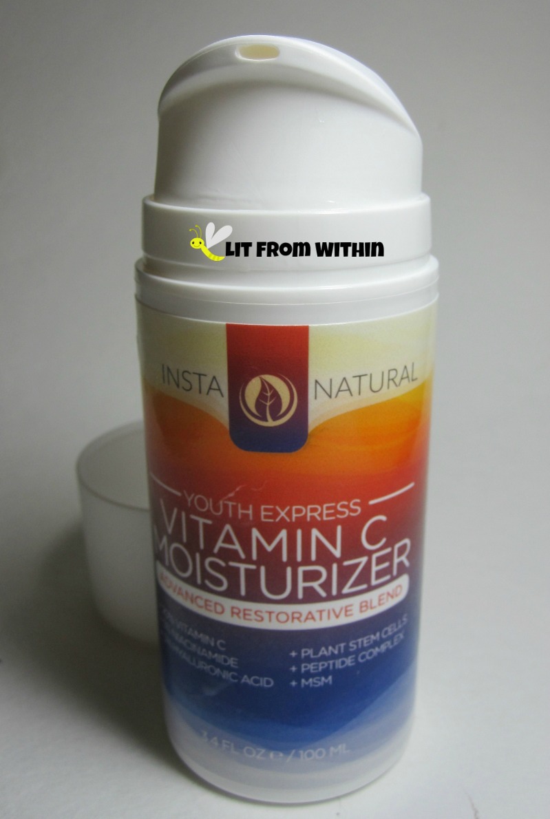InstaNatural Youth Express Vitamin C Moisturizer pump packaging