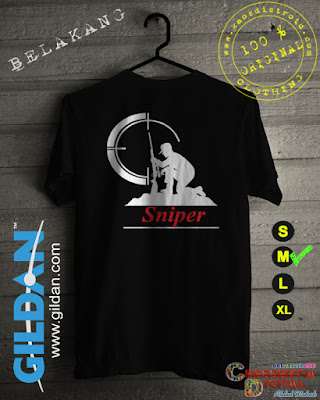 Baju Kaos Distro SNIPER 2 Warna Hitam