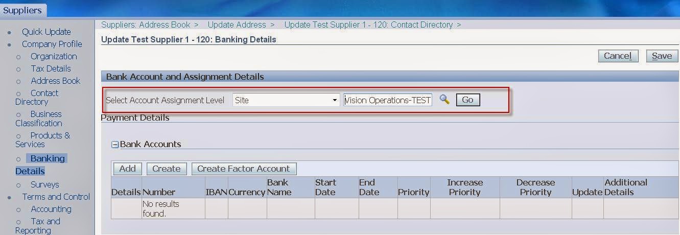 Steps to Create Supplier, Supplier Site and Supplier Banks : Oracle EBS ...