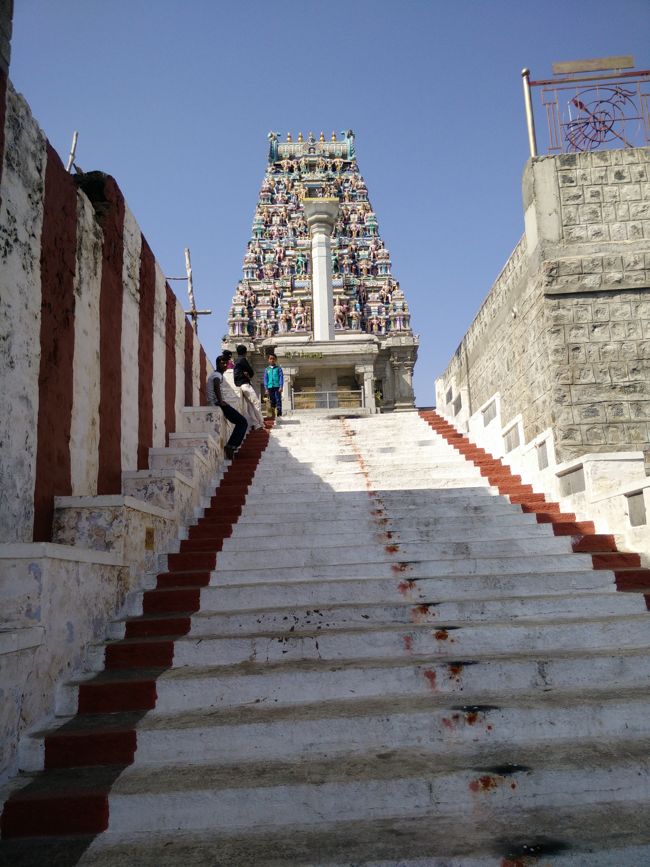 View Of Chennimalai Temple Main Gopuram From the Steps
