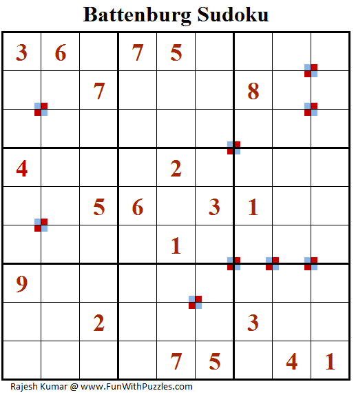 Battenburg Sudoku Puzzle (Fun With Sudoku #236)
