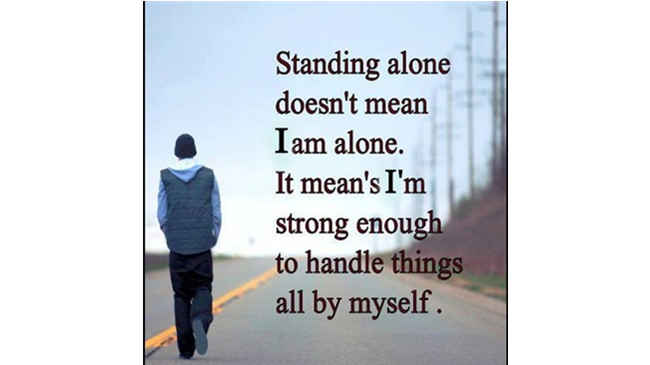 Standing alone | I love being alone, Self healing quotes, Healing quotes