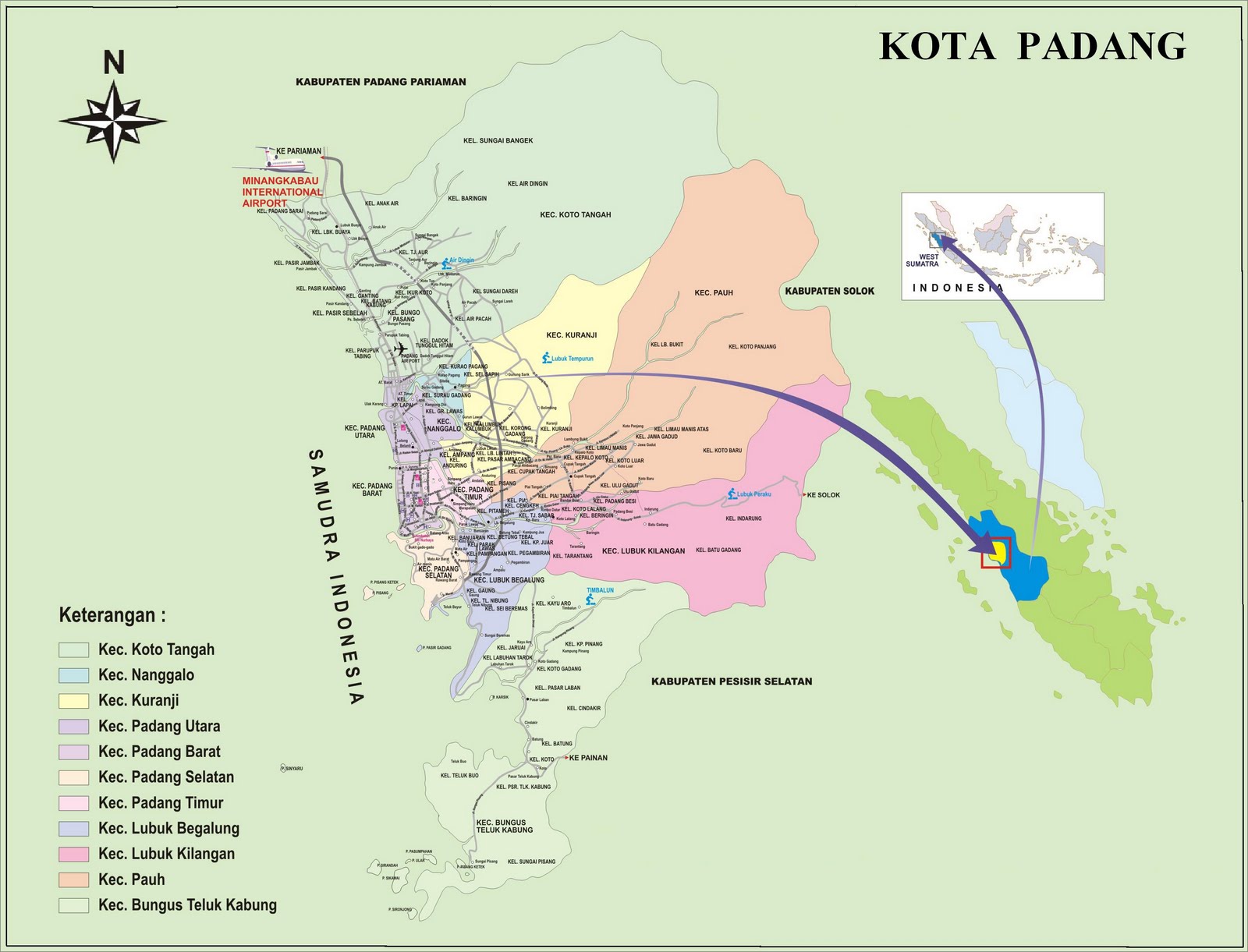 Peta Objek Wisata Padang
