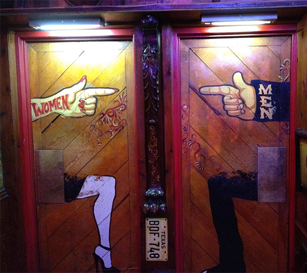 20+ Of The Most Creative Bathroom Signs Ever - By Far The Most Confusing Bathroom Signs I Have Ever Seen. The Men's Is Actually On The Left
