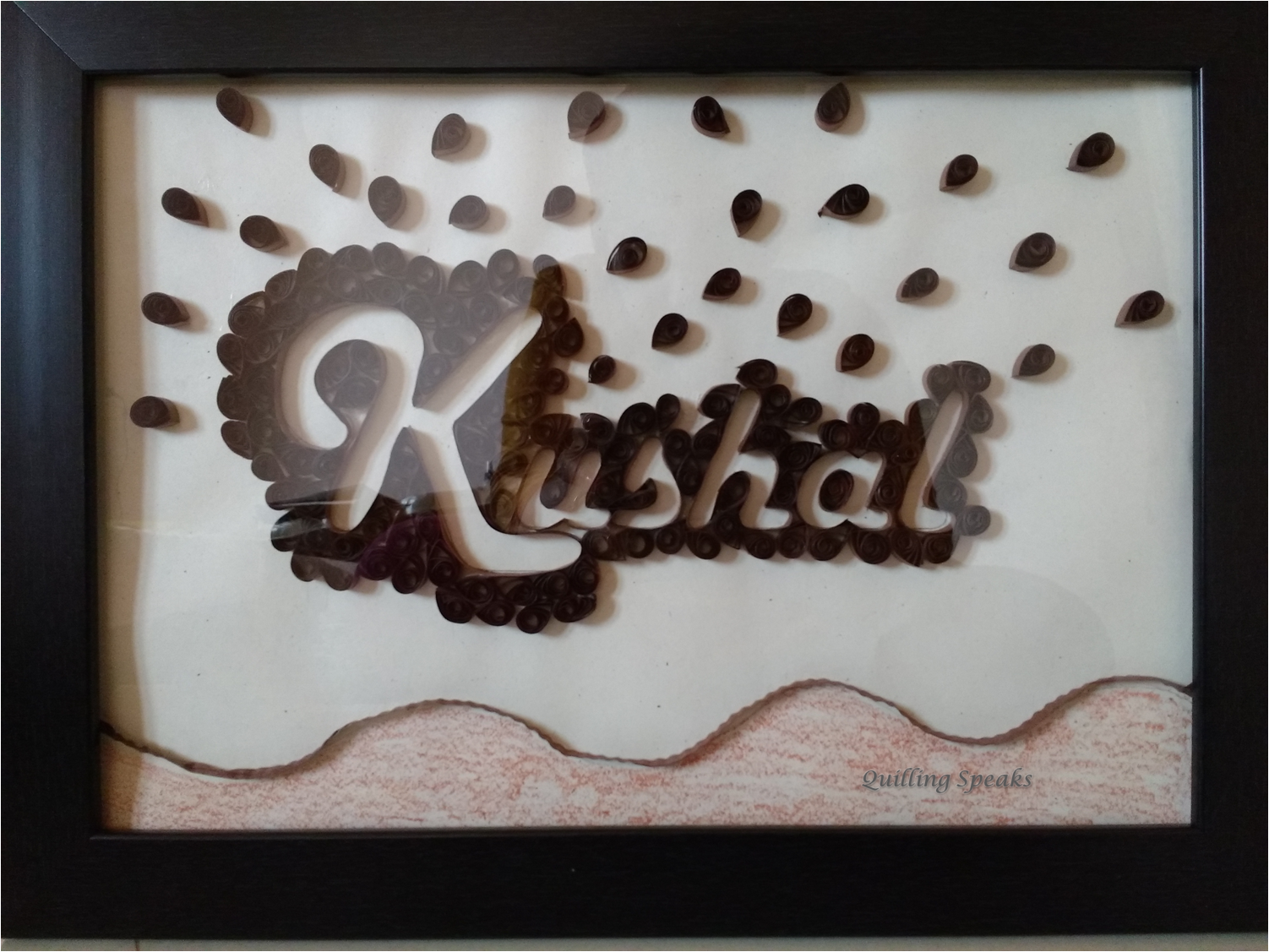 Quilling Speaks Quilled Name Plate