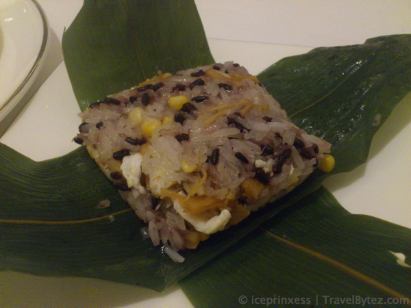 Steamed Rice wrapped in leaves