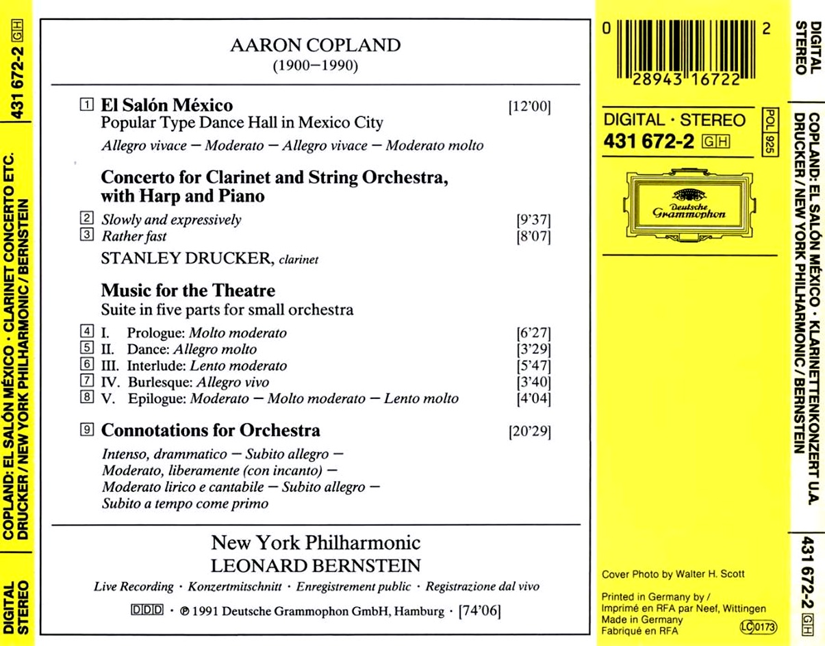 Magical Journey: Aaron Copland - El Salón México; Clarinet Concerto; etc.  (Leonard Bernstein)