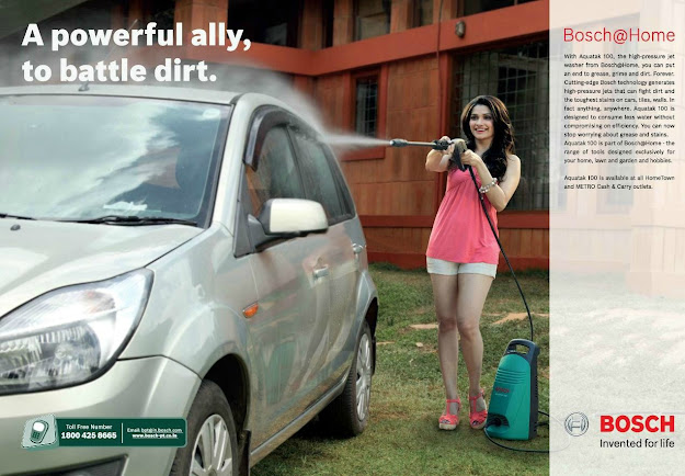 Prachi Desai Washing Car - Prachi Desai Washing Car - Bosch Print Ad