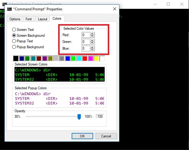 Mengubah Warna Text dan Background Command Prompt (CMD) Windows 6