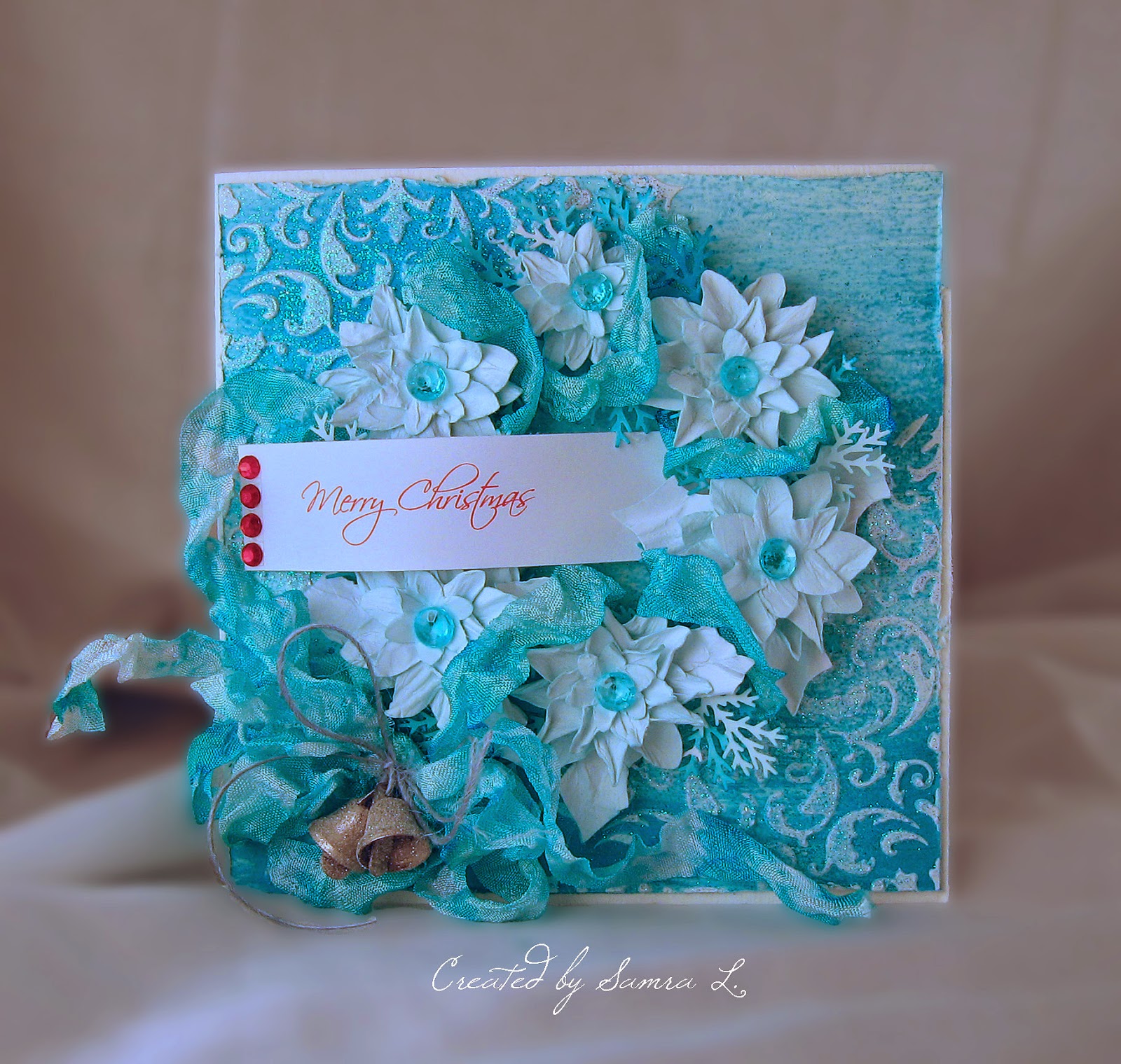 Paper Talk With Samra Mixed Media Christmas Card