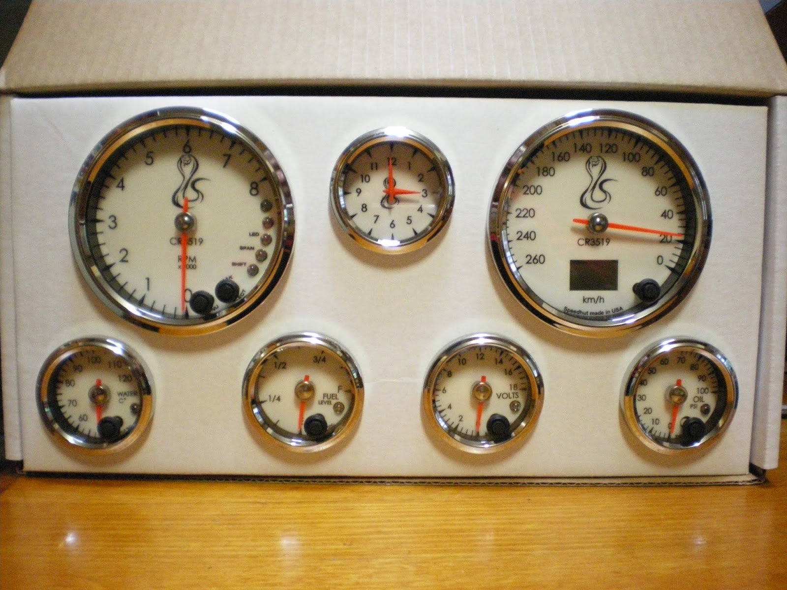 Classic Revival AC Cobra Replica SC 427 Dash gauges arrive from the