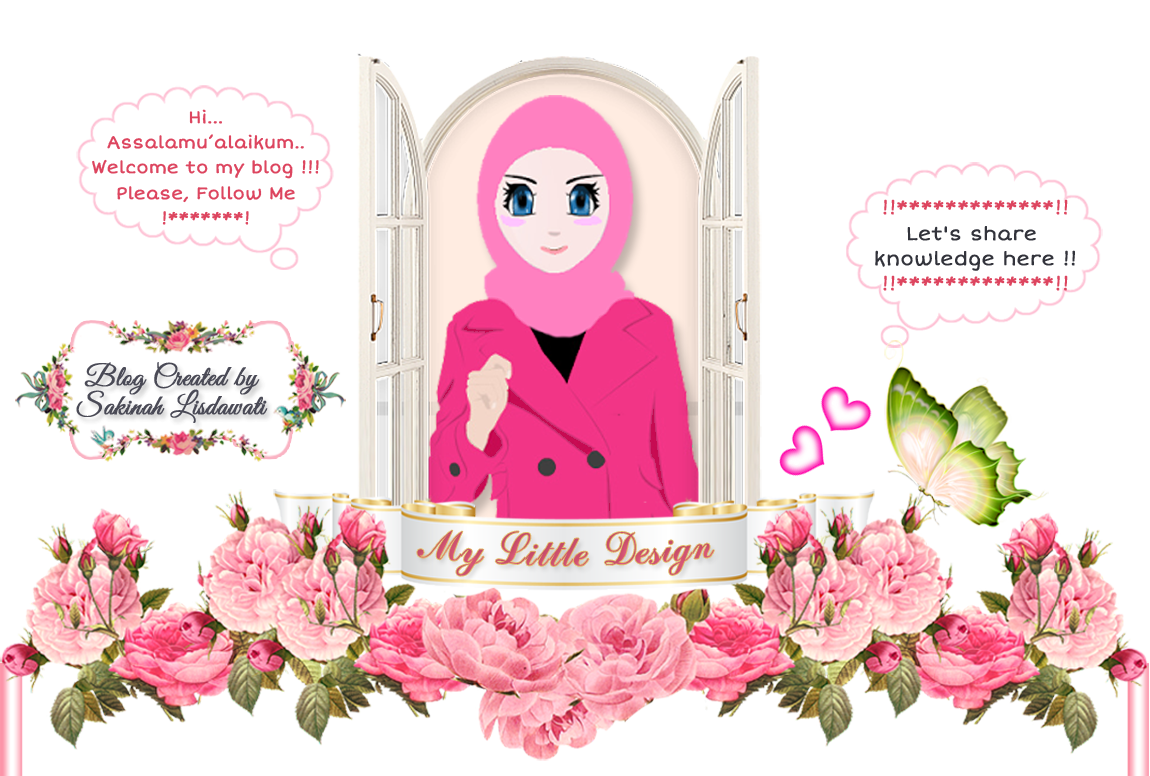 My Litte Design II Kartun Muslimah Bergaun