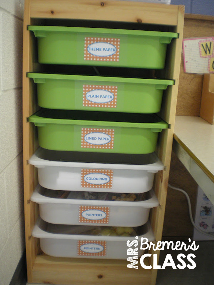 Mrs. Bremer's Class Storage...How I Love Thee