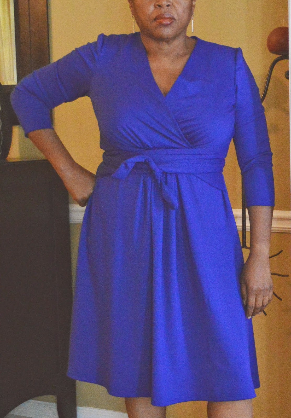 dvf collared wrap dress