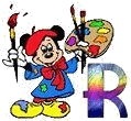 Alfabeto de Mickey pintor R.