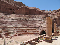 The carved rock Roman Ampitheatre, Petra, Jordan