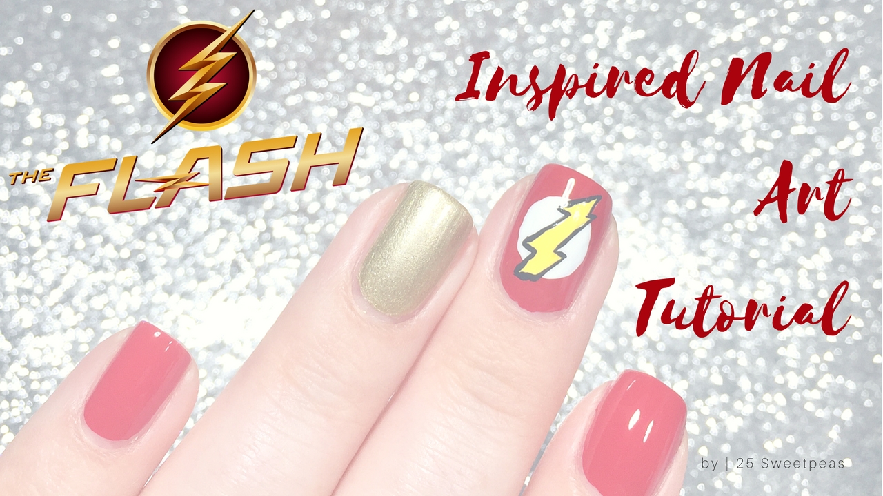 The Flash Inspired Nail Art Tutorial Part Two 25 Sweetpeas