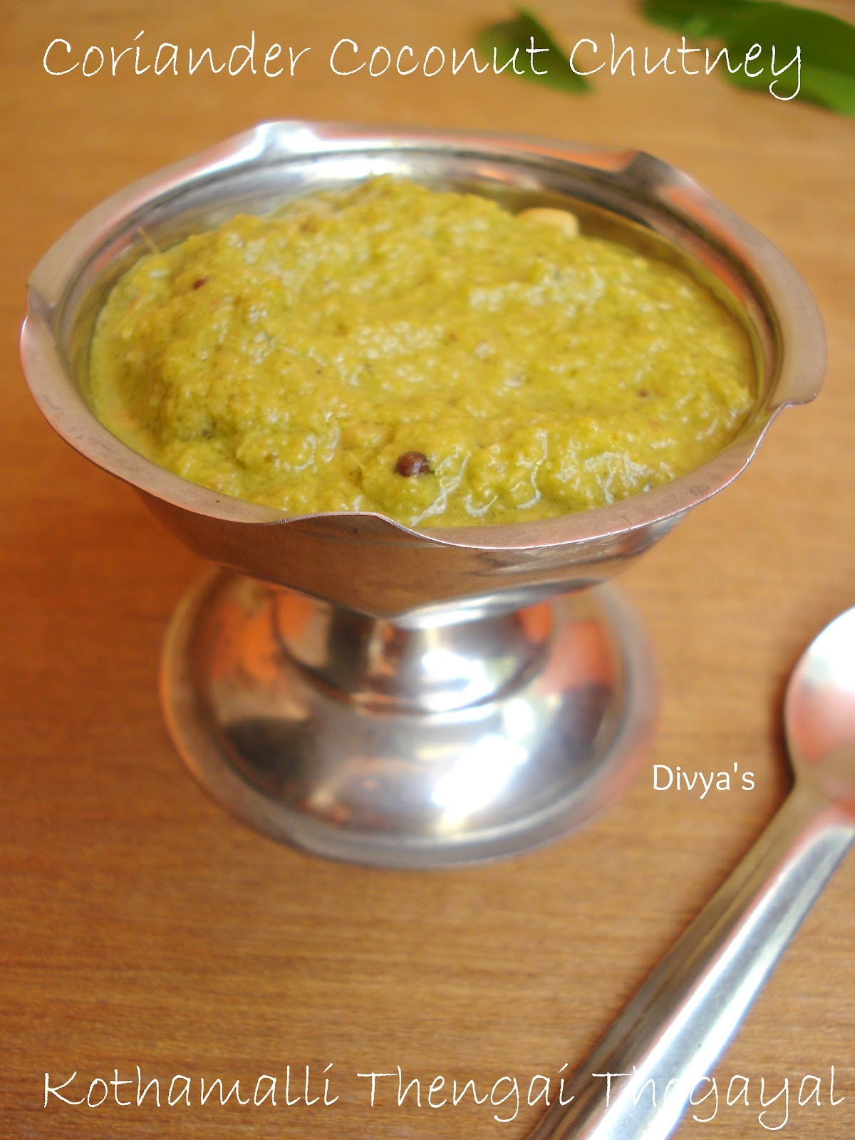 Coriander Coconut Chutney / Kothamalli Thengai Thogayal You Too Can Cook