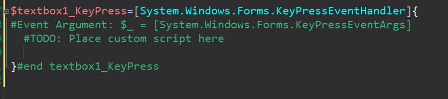 sapien powershell studio add text to text box not overwrite