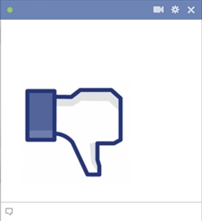 Emoticon Não Curti para Facebook
