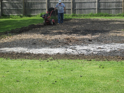 Our very large garden...after he plowed we realized how big it was-Vickie's Kitchen and Garden