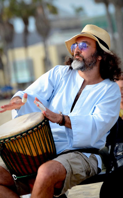 Omar Cherif by @valzzz_ani at the Venice Beach Drum Circle — 21 April 2018
