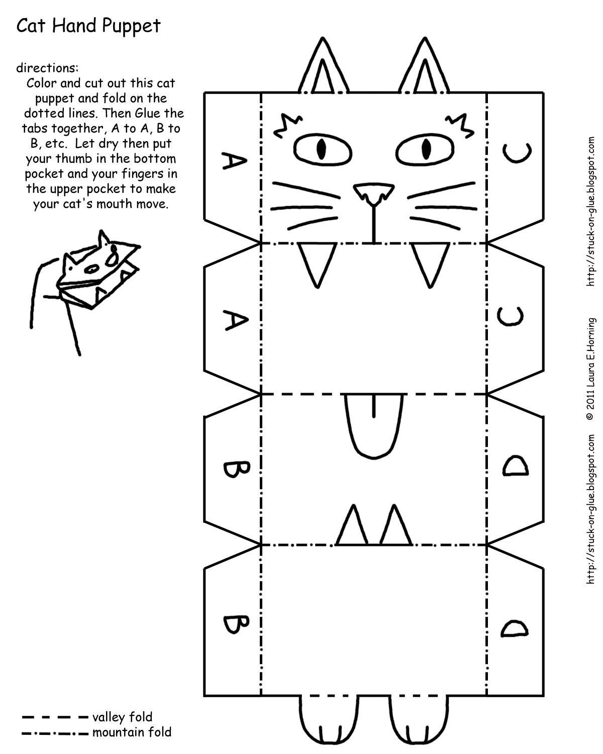 Give Your Octopus A Paintbrush or 8 Printable Cat Hand Puppet Give Your Octopus A Paintbrush or 8 Printable Cat Hand Puppet