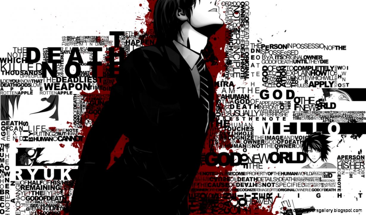 Death Note Typography HD desktop wallpaper  High Definition
